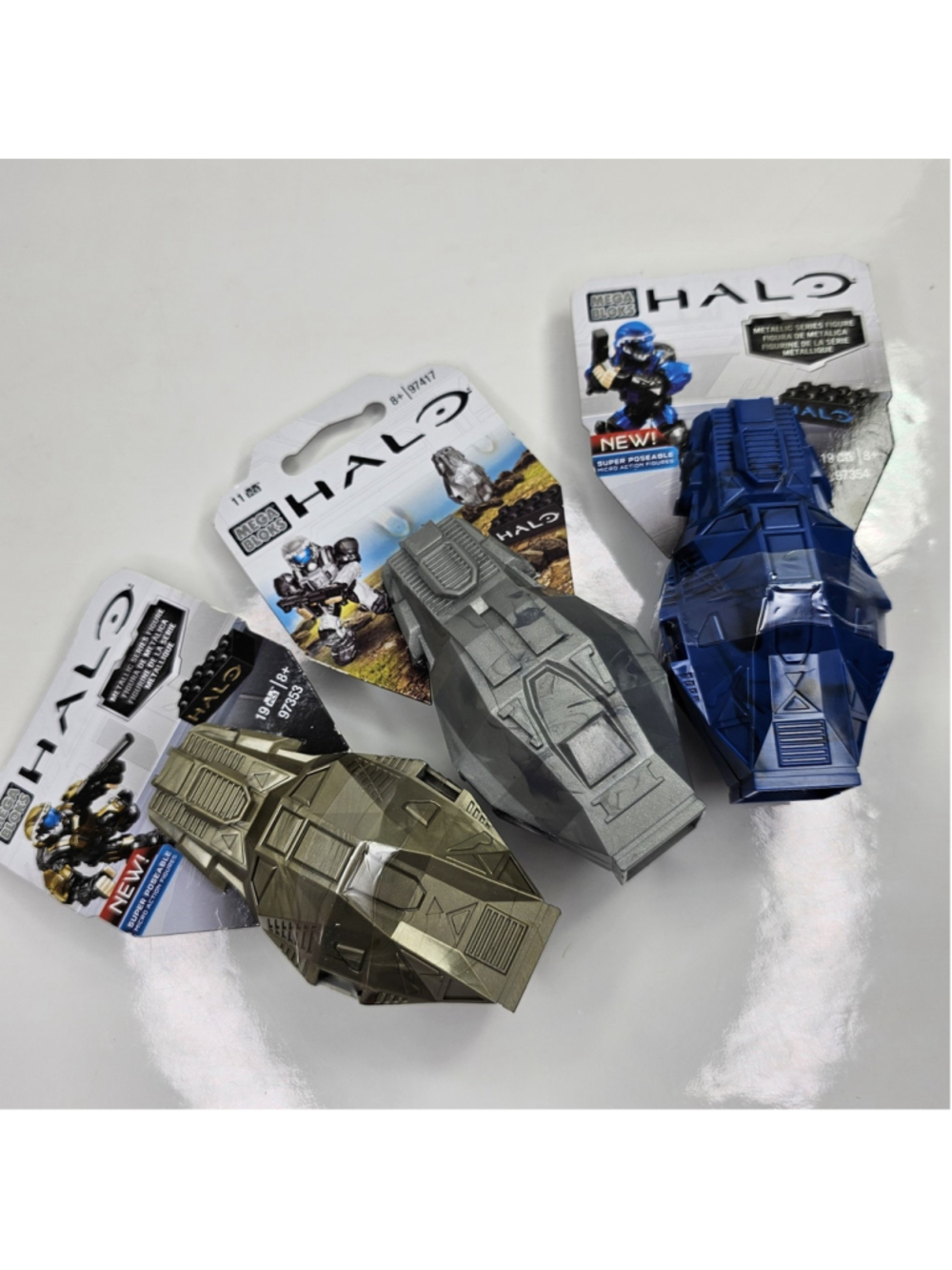 SEALED Mega Bloks Halo Drop Pod Figures Lot 3 97353 97417 97354 2014 NEW